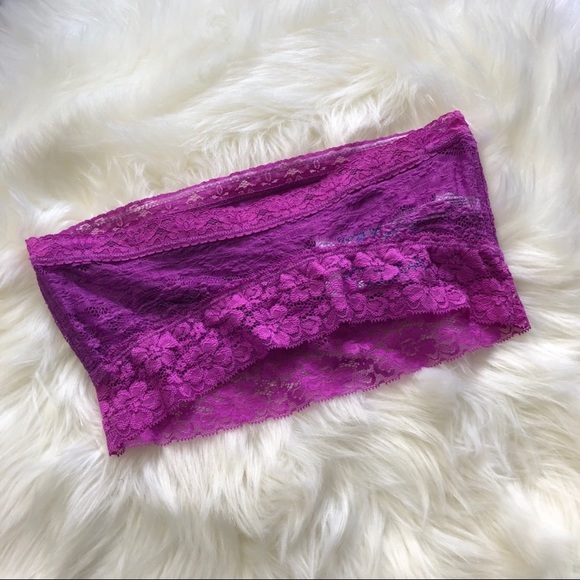 Free People Lace Bandeau Neon Orchid - Picture 4 of 6